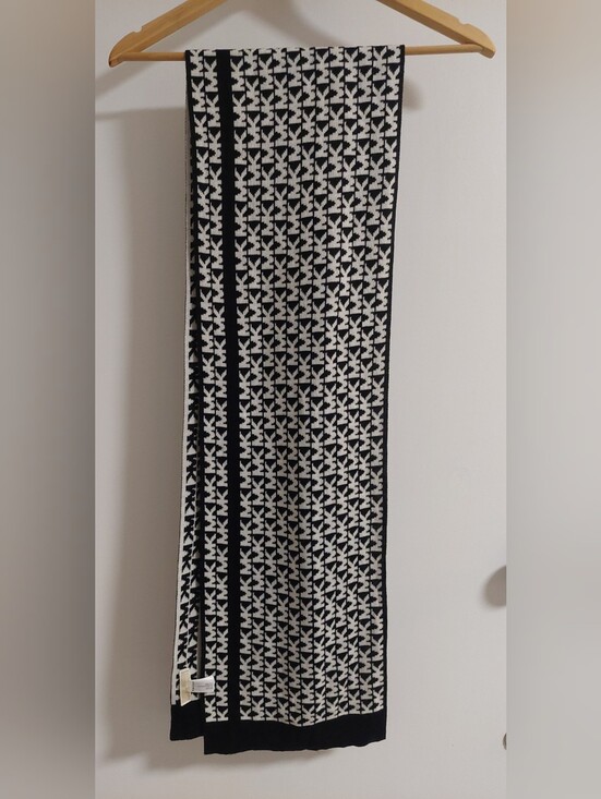 MICHAEL Michael Kors Accessories - MICHAEL Michael Kors Black and White Maxi Skirt with Logo Motif